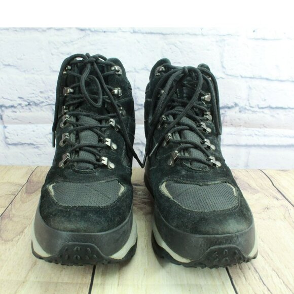 LL Bean Black Suede Lace Up Insulated Waterproof Hiking Boots Size 11.5 M main image 4